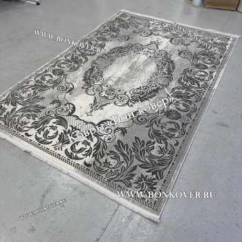 Ковер Для Гостиной Медальон Дизайн 30544 Серый